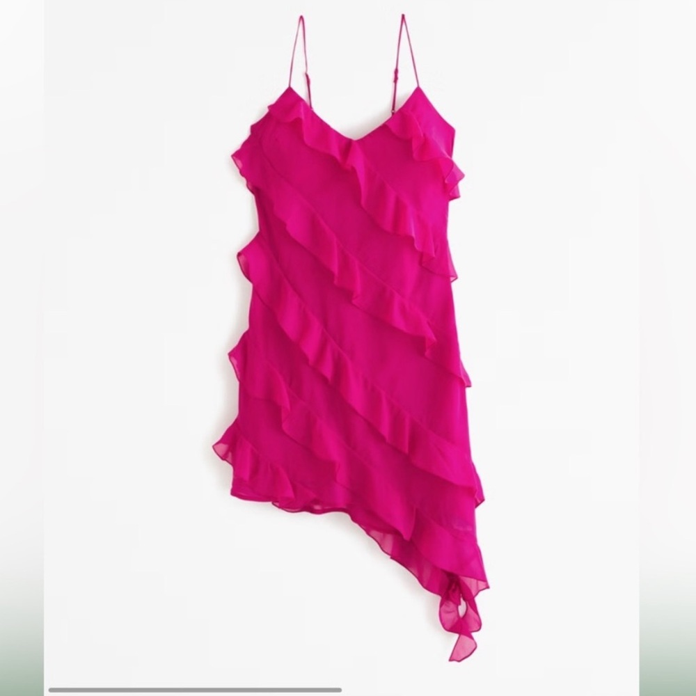 NWT Abercrombie All Over Ruffle Mini Dress